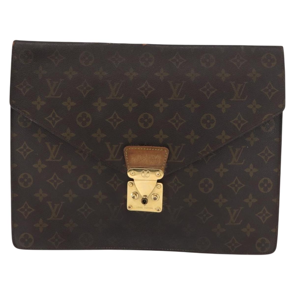 LOUIS VUITTON Monogram Porte Documents Senatur Briefcase M53335 LV Auth 154395