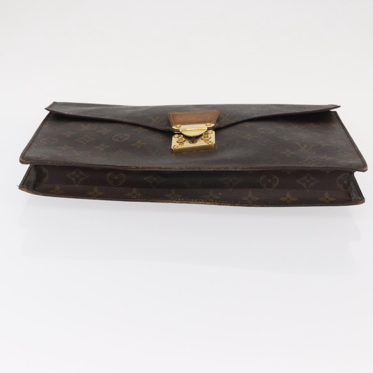 LOUIS VUITTON Monogram Porte Documents Senatur Briefcase M53335 LV Auth 154395