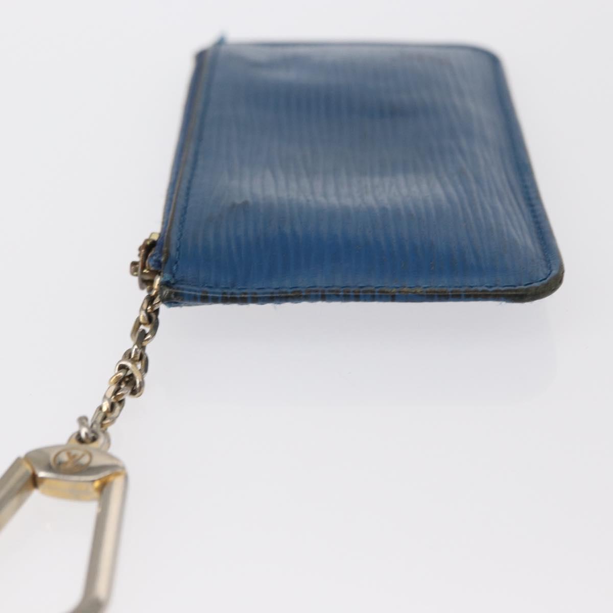 LOUIS VUITTON Epi Pochette Cles Coin Purse Blue M6380G LV Auth 154398
