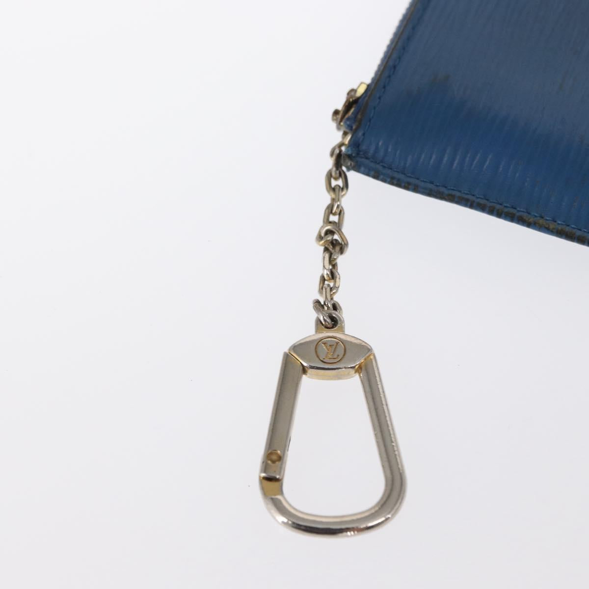 LOUIS VUITTON Epi Pochette Cles Coin Purse Blue M6380G LV Auth 154398