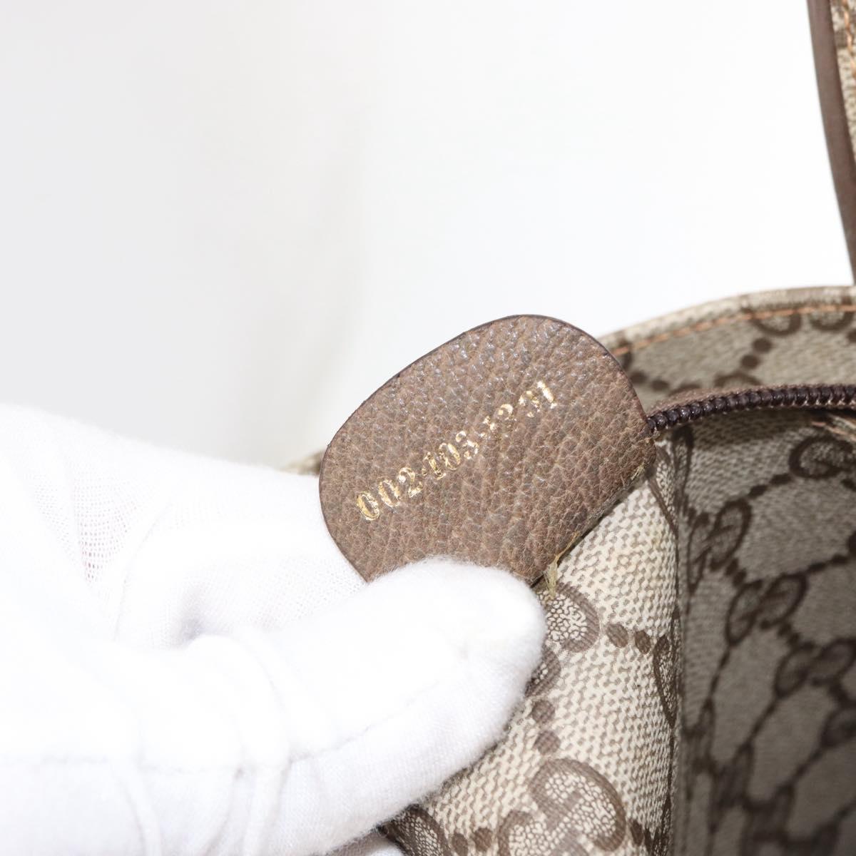 GUCCI GG Supreme Tote Bag PVC Beige 002 103 1301 Auth 154413