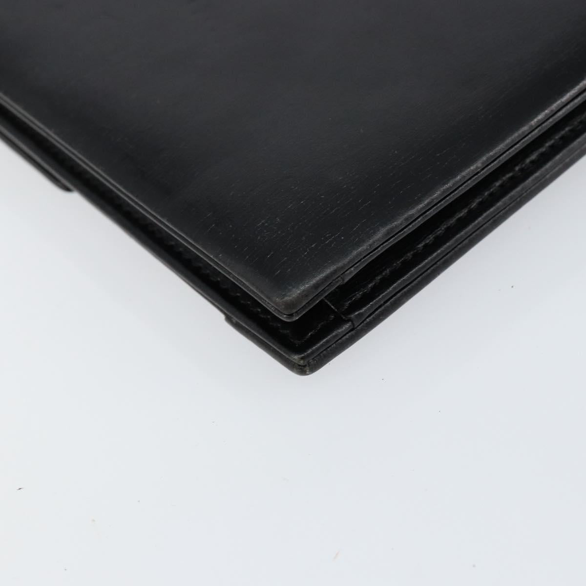 Christian Dior Shoulder Bag Leather Black gold Auth 154416