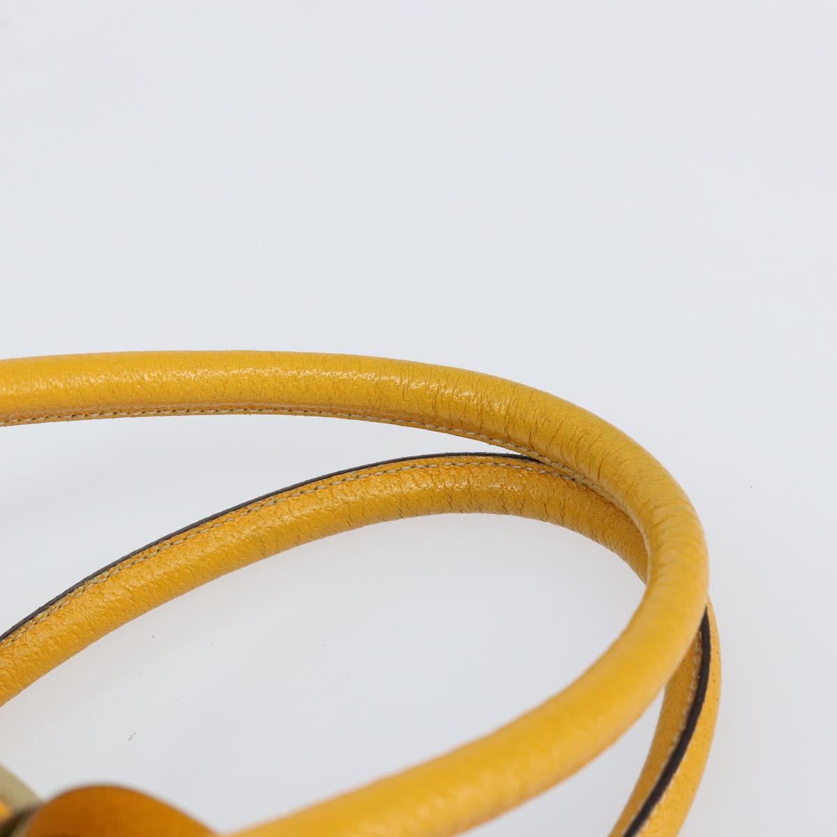 PRADA Hand Bag Canvas Beige Gold Auth 154417