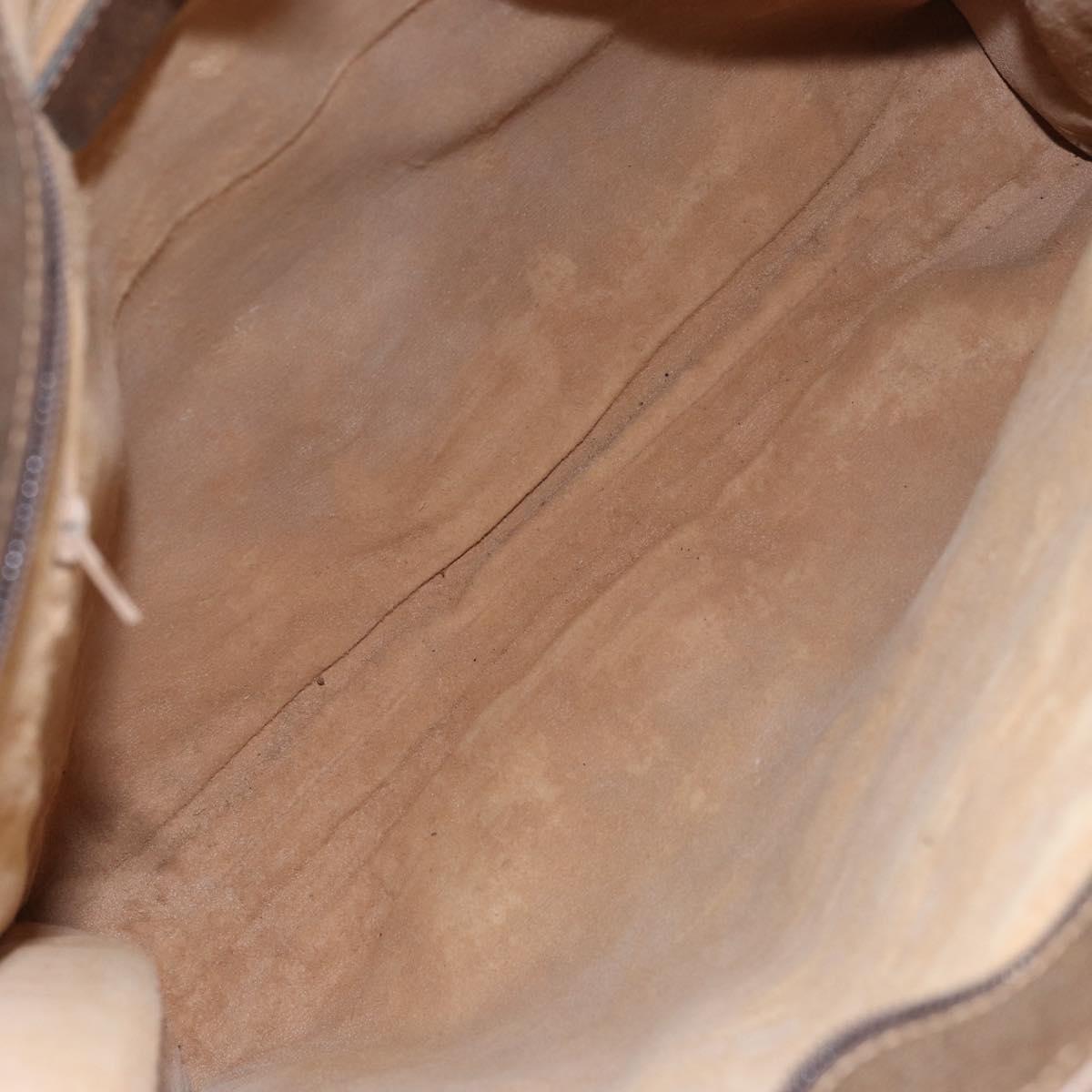 GUCCI GG Supreme Web Sherry Line Tote Bag PVC Beige Gold 010 378 Auth 154418