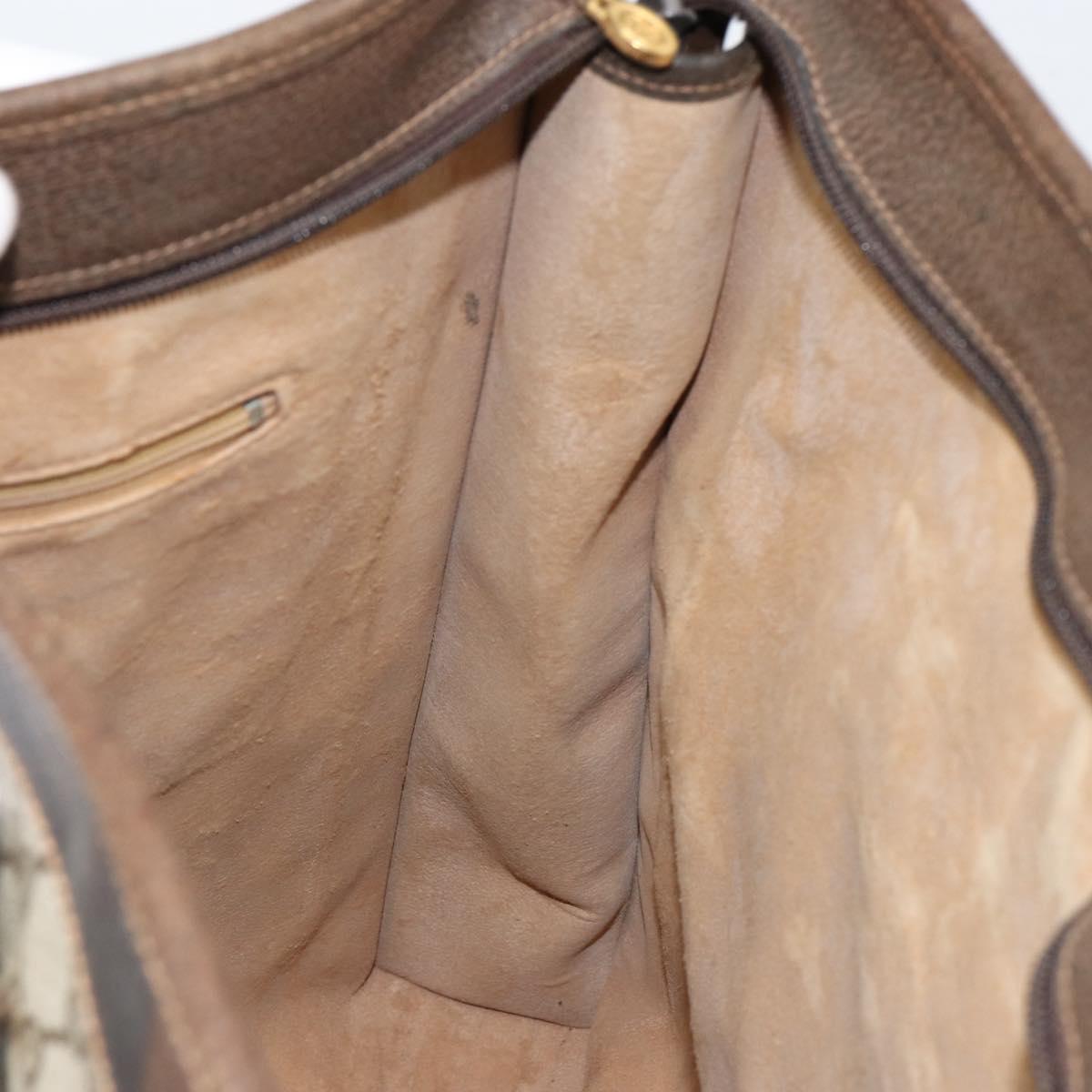 GUCCI GG Supreme Web Sherry Line Tote Bag PVC Beige Gold 010 378 Auth 154418