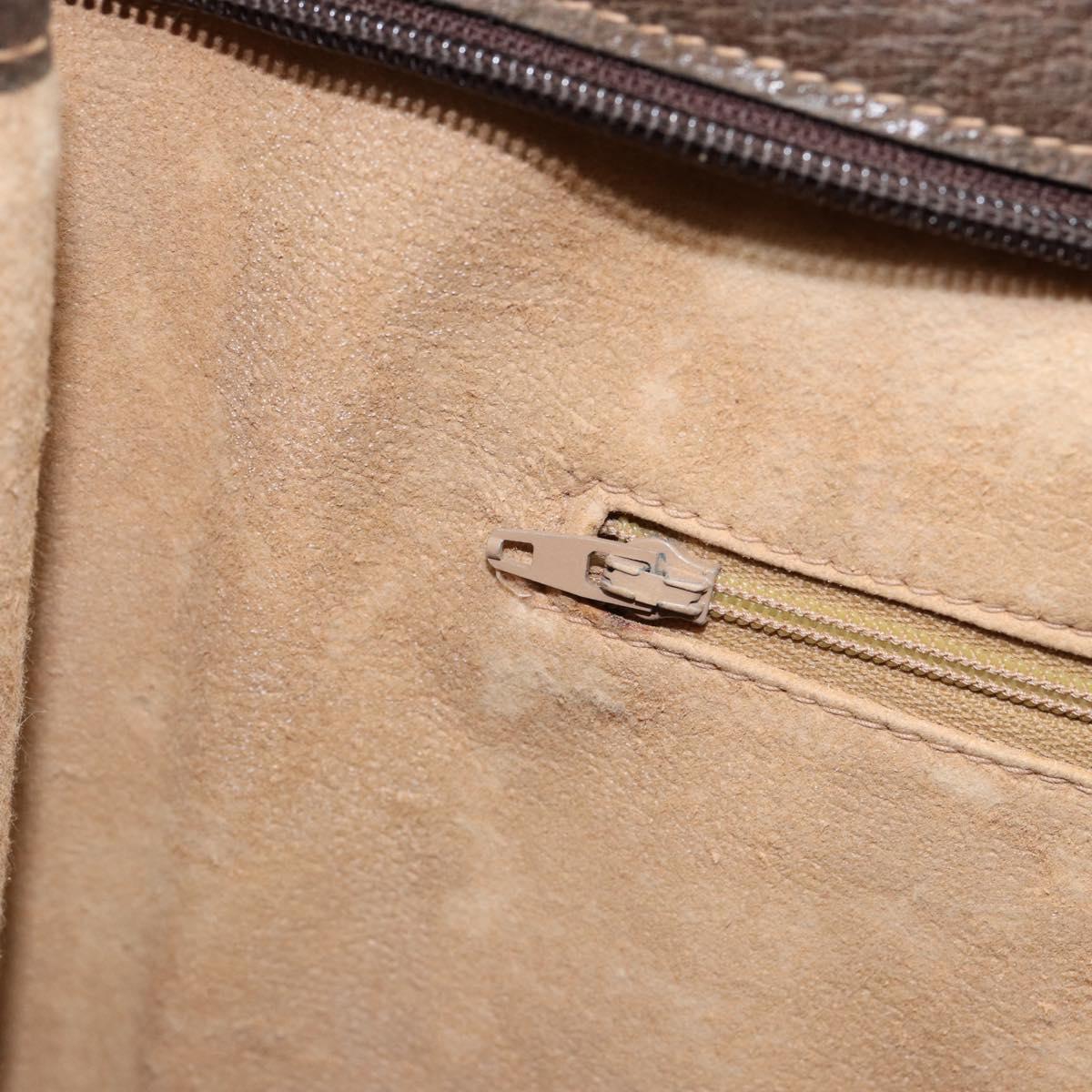 GUCCI GG Supreme Web Sherry Line Tote Bag PVC Beige Gold 010 378 Auth 154418