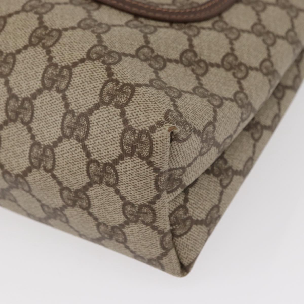 GUCCI GG Supreme Web Sherry Line Tote Bag PVC Beige Gold 002 58 6487 Auth 154419