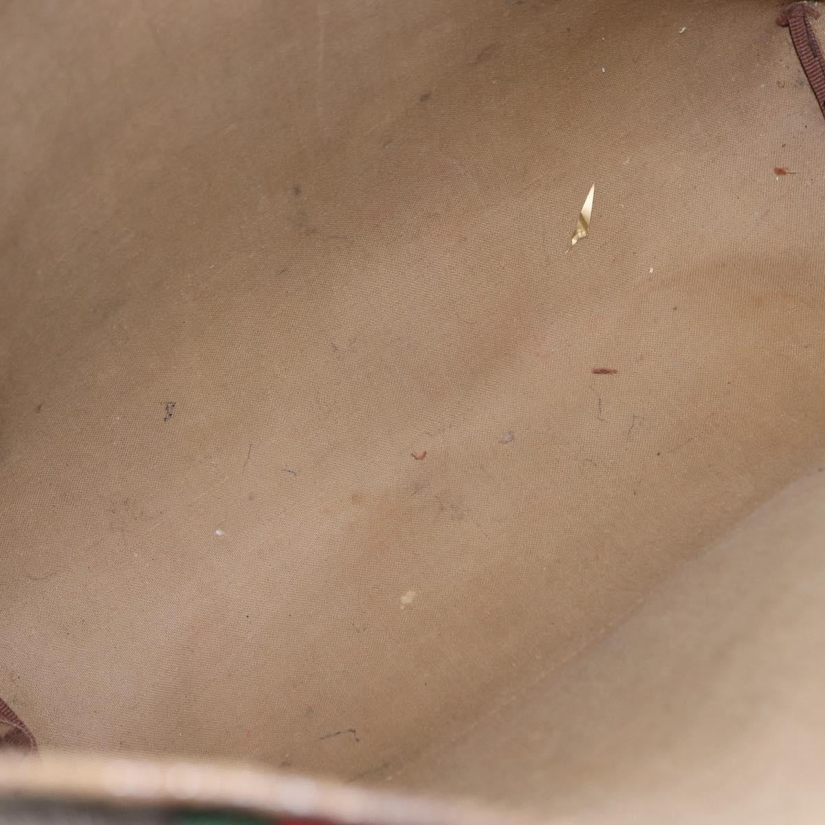 GUCCI GG Supreme Web Sherry Line Tote Bag PVC Beige 41 004 4465 Auth 154422