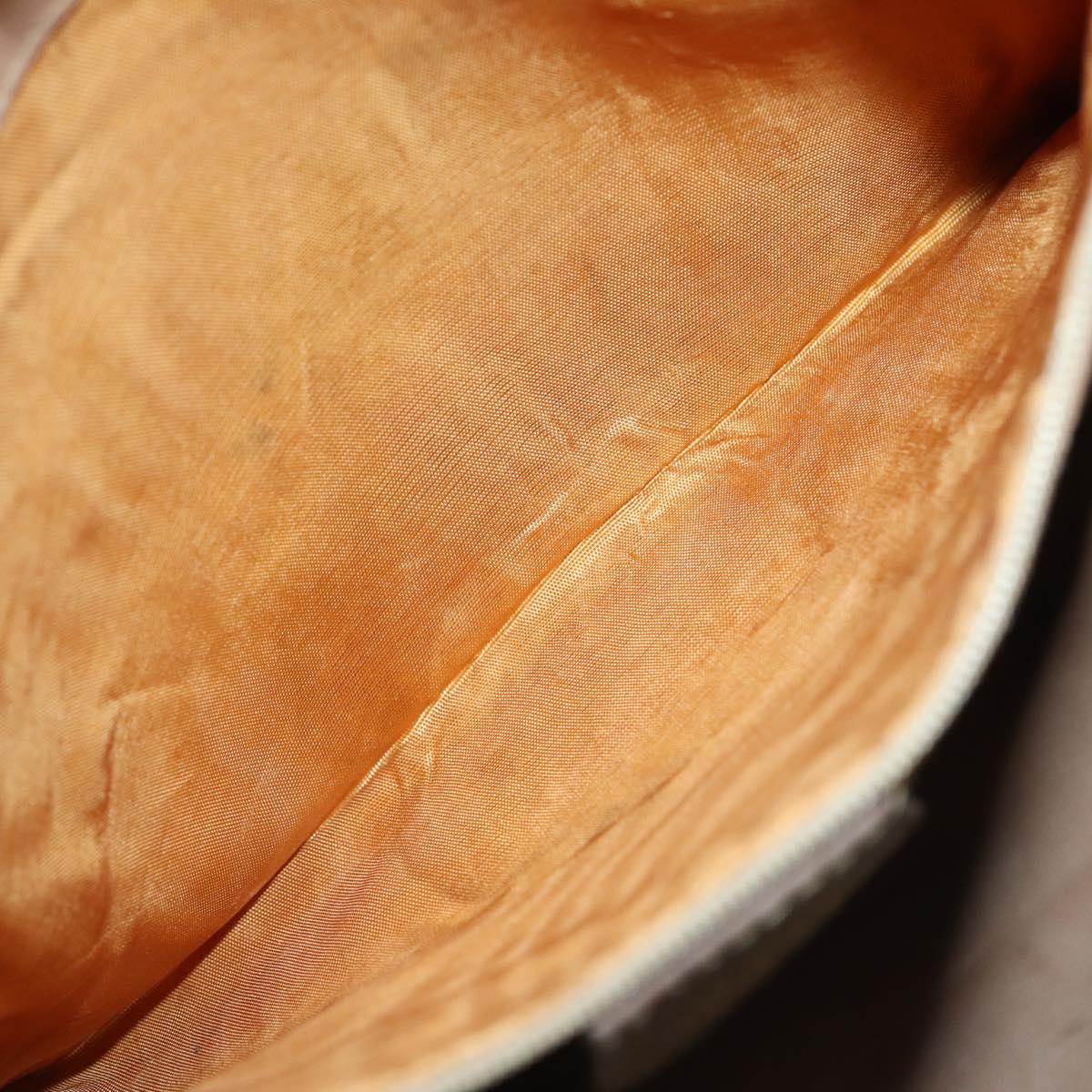 GUCCI GG Supreme Boston Bag PVC Leather 2way Beige Gold 012 14 6081 Auth 154424