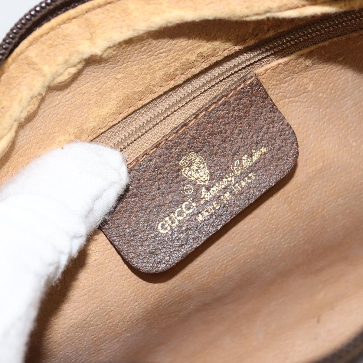 GUCCI GG Supreme Web Sherry Line Shoulder Bag PVC Beige 156 02 089 Auth 154429