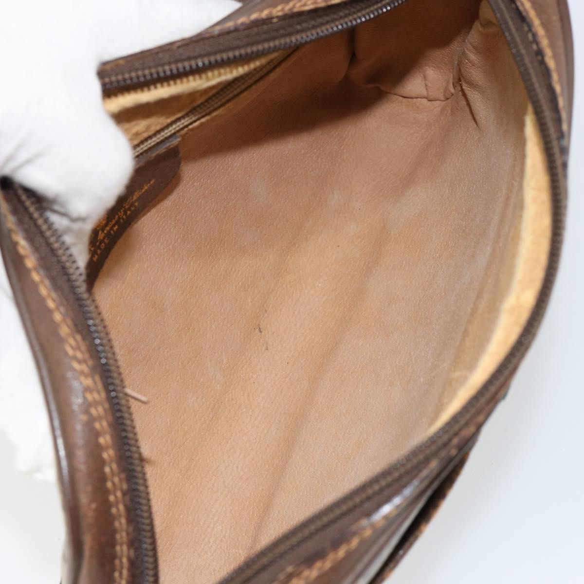 GUCCI GG Supreme Web Sherry Line Shoulder Bag PVC Beige 156 02 089 Auth 154429