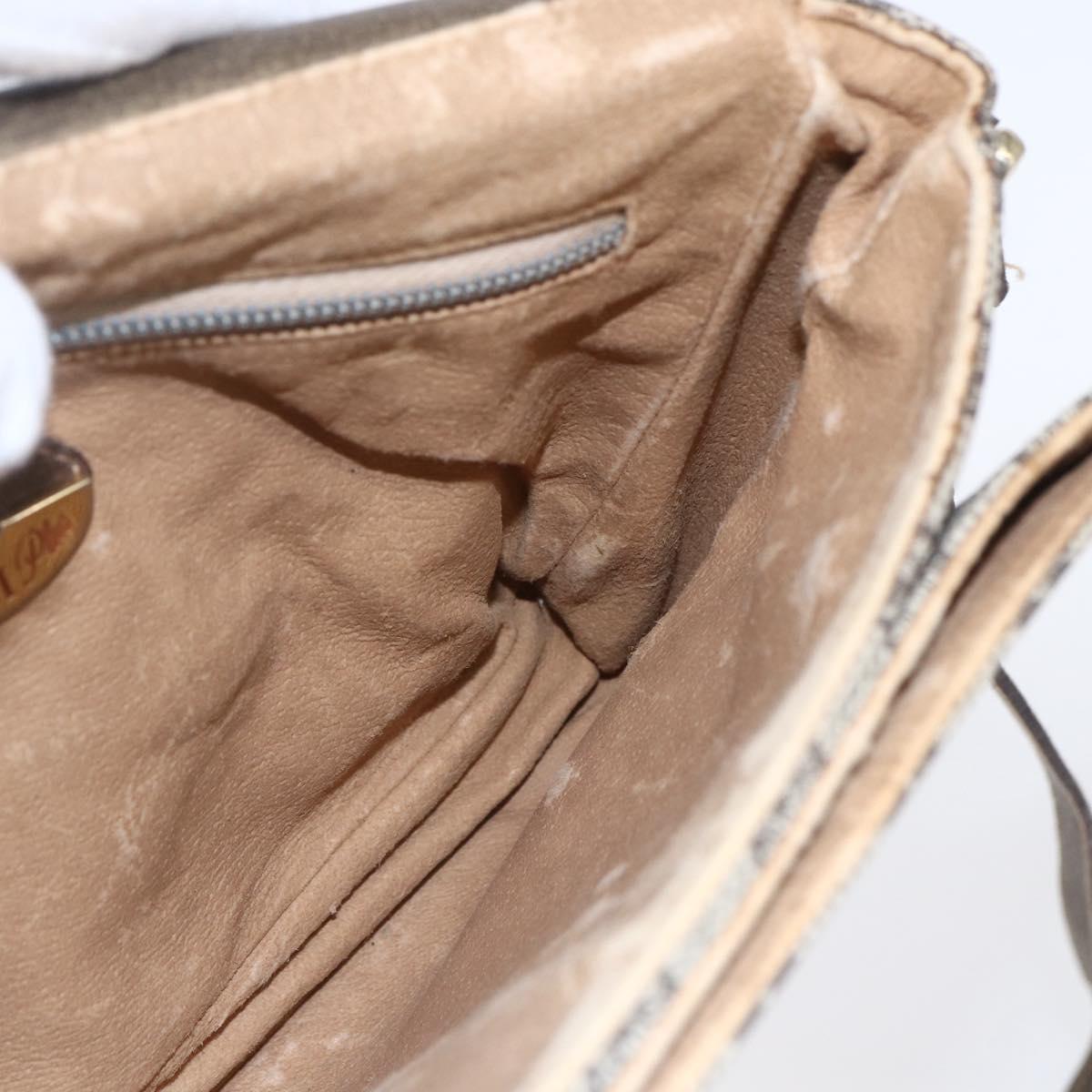 GUCCI GG Plus Supreme Shoulder Bag PVC Beige Gold Auth 154434