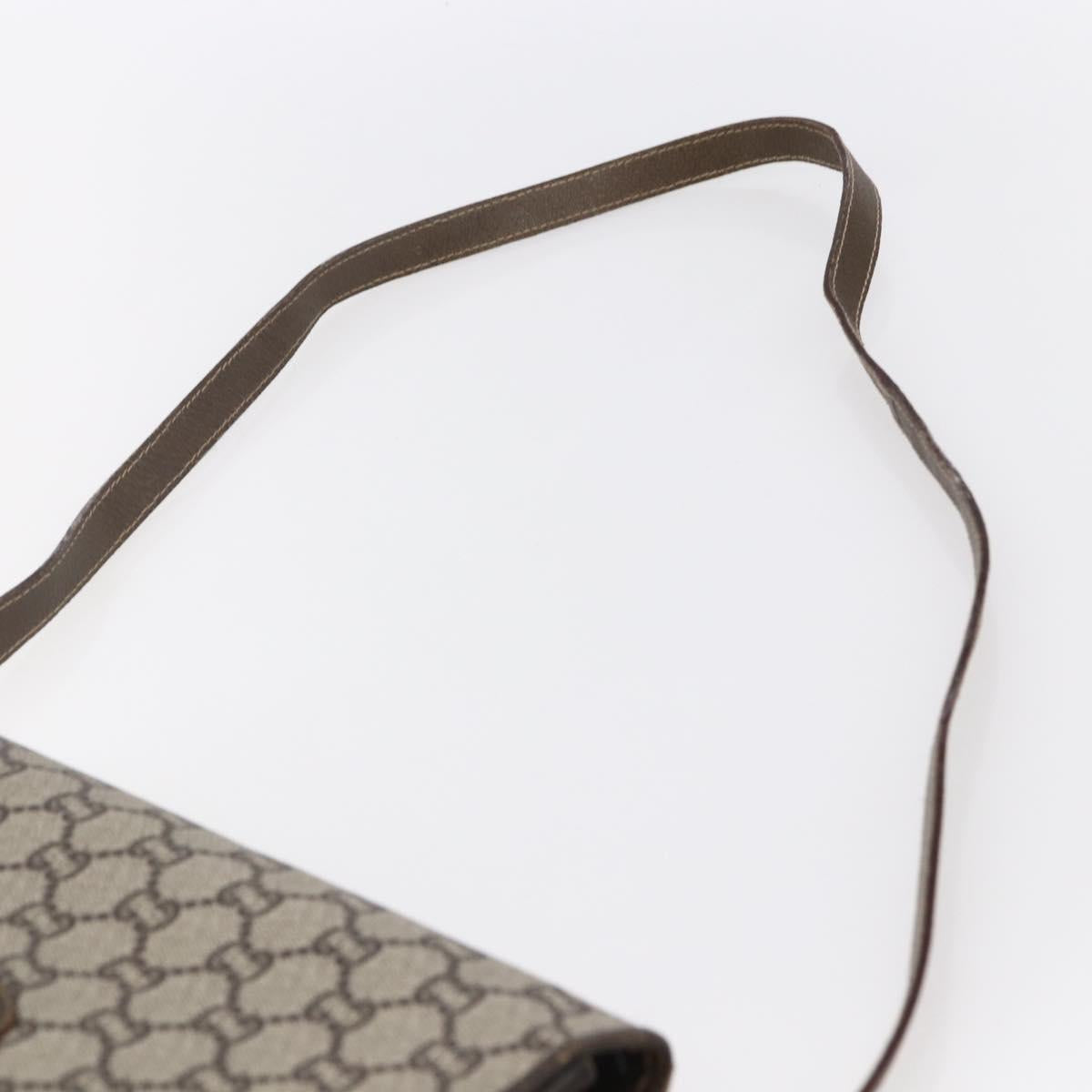 GUCCI GG Plus Supreme Shoulder Bag PVC Beige Gold Auth 154434