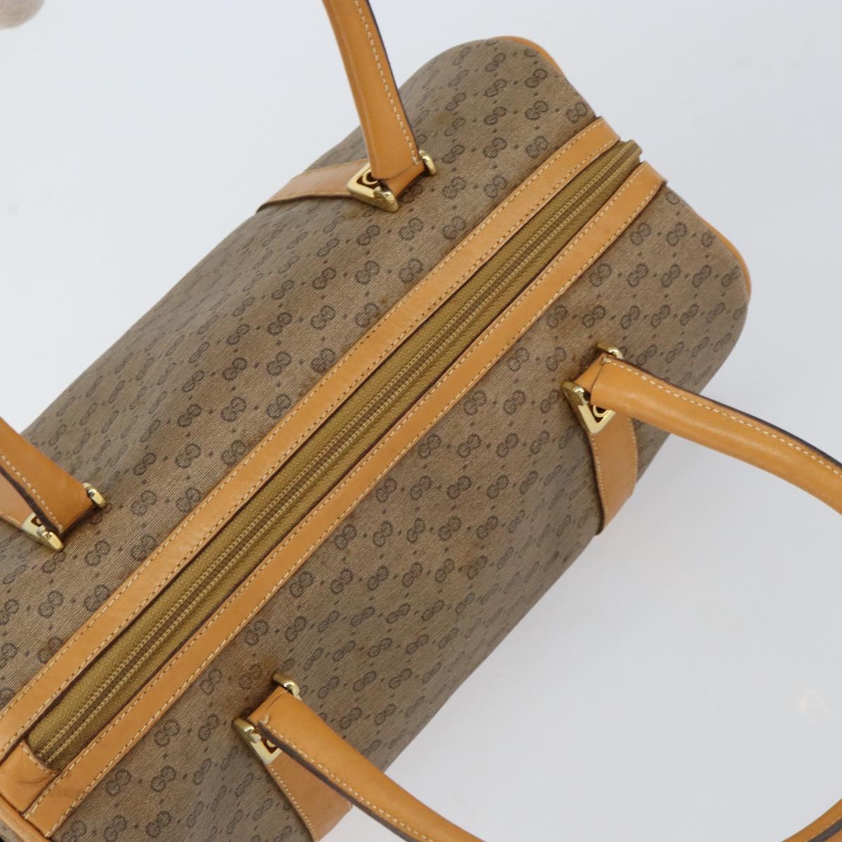 GUCCI Micro GG Supreme Hand Bag PVC Beige Gold 000 58 0040 Auth 154435