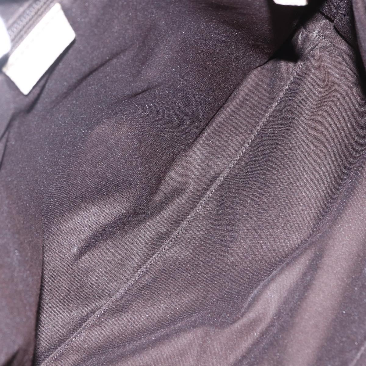 GUCCI GG Canvas Shoulder Bag Beige Silver 146236 Auth 154436