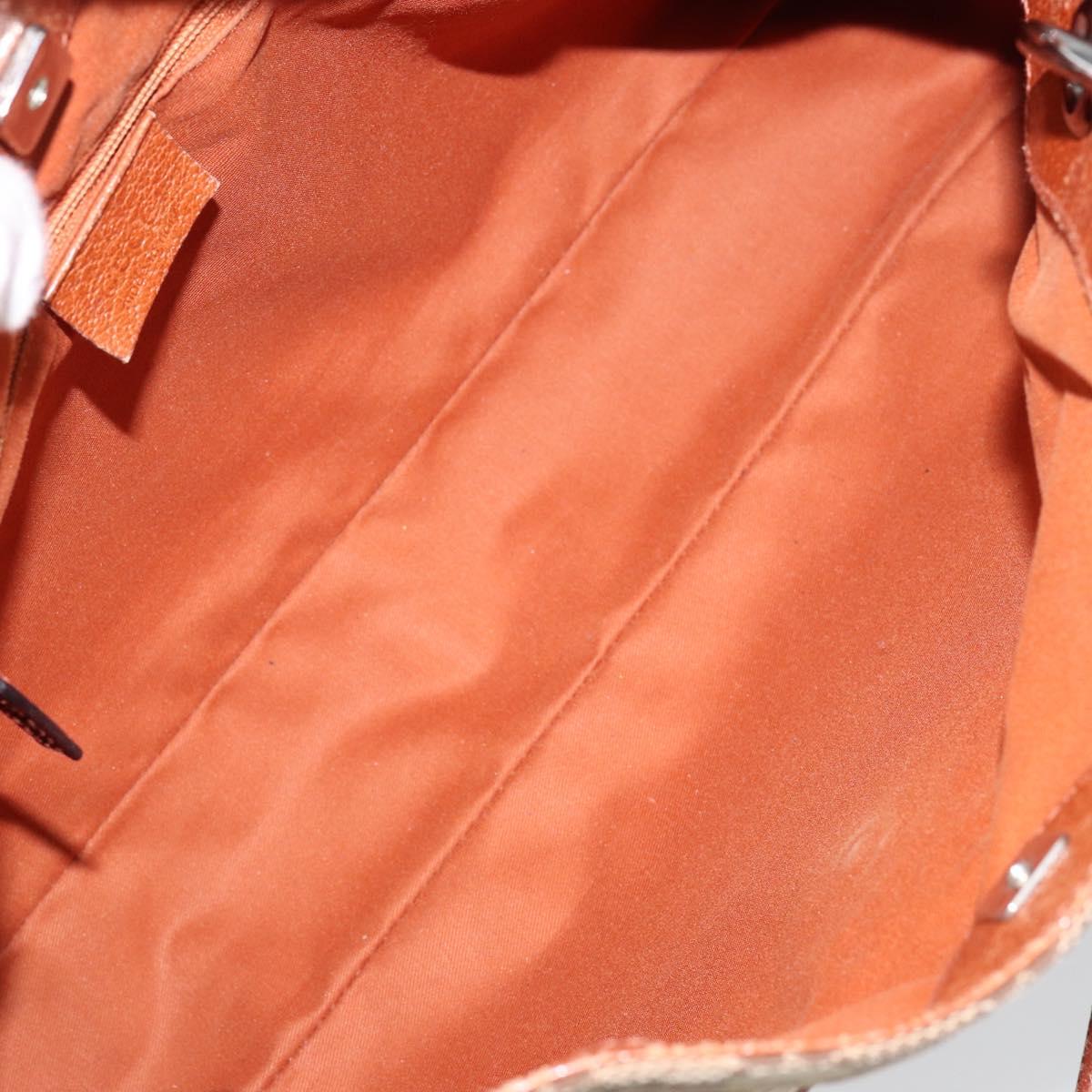 GUCCI GG Canvas Tote Bag Beige Silver 121023 Auth 154440