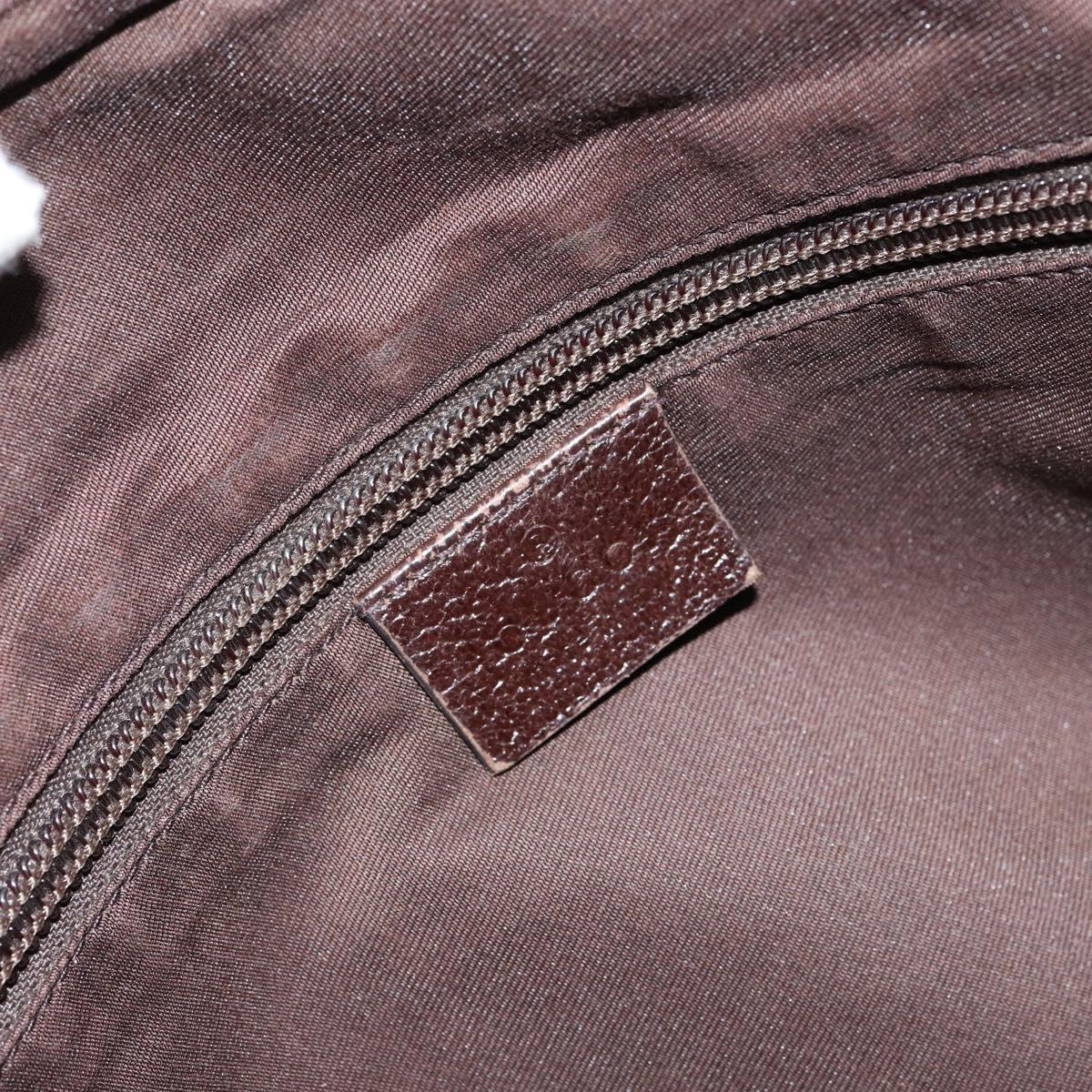 GUCCI GG Canvas Web Sherry Line Shoulder Bag Beige Silver 189751 Auth 154441