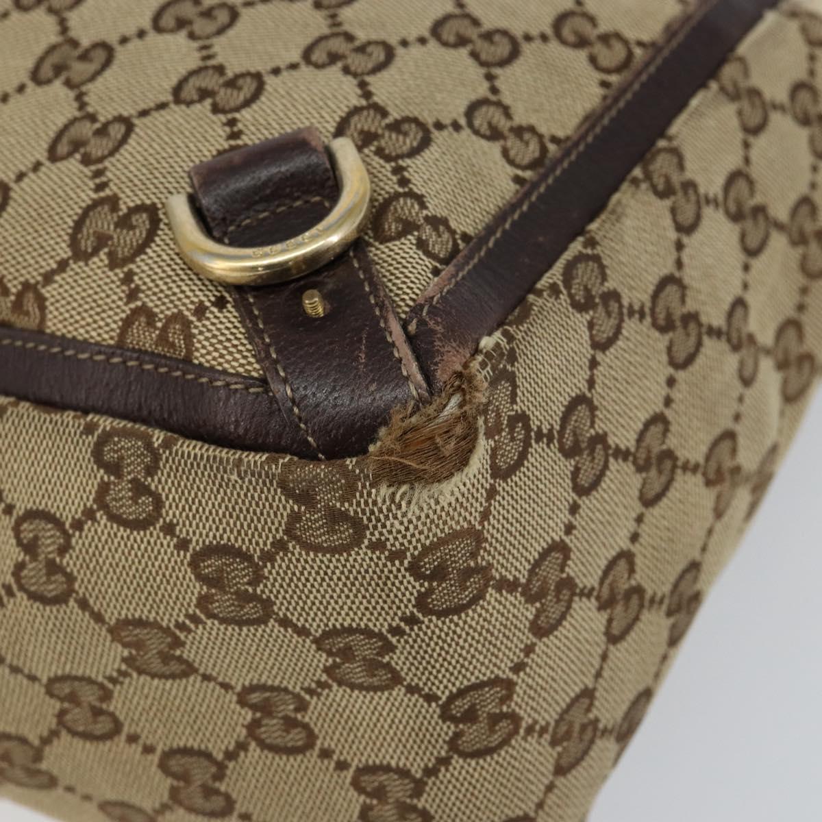 GUCCI GG Canvas Tote Bag Beige Gold 141472 Auth 154442