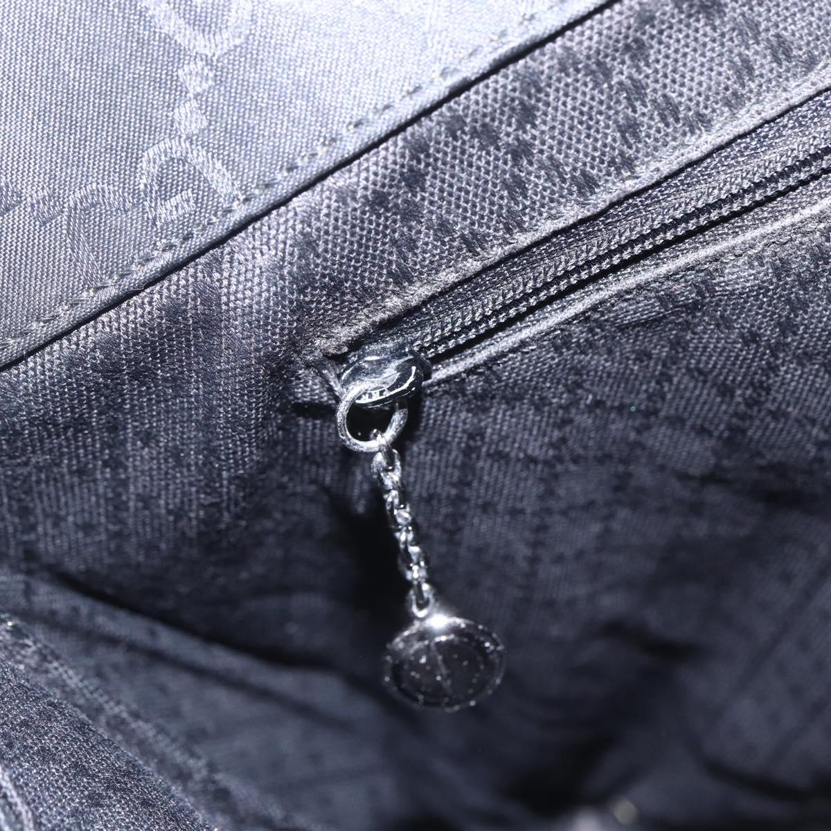 GUCCI Bamboo GG Canvas Hand Bag Black Silver 002 1010 3754 Auth 154446