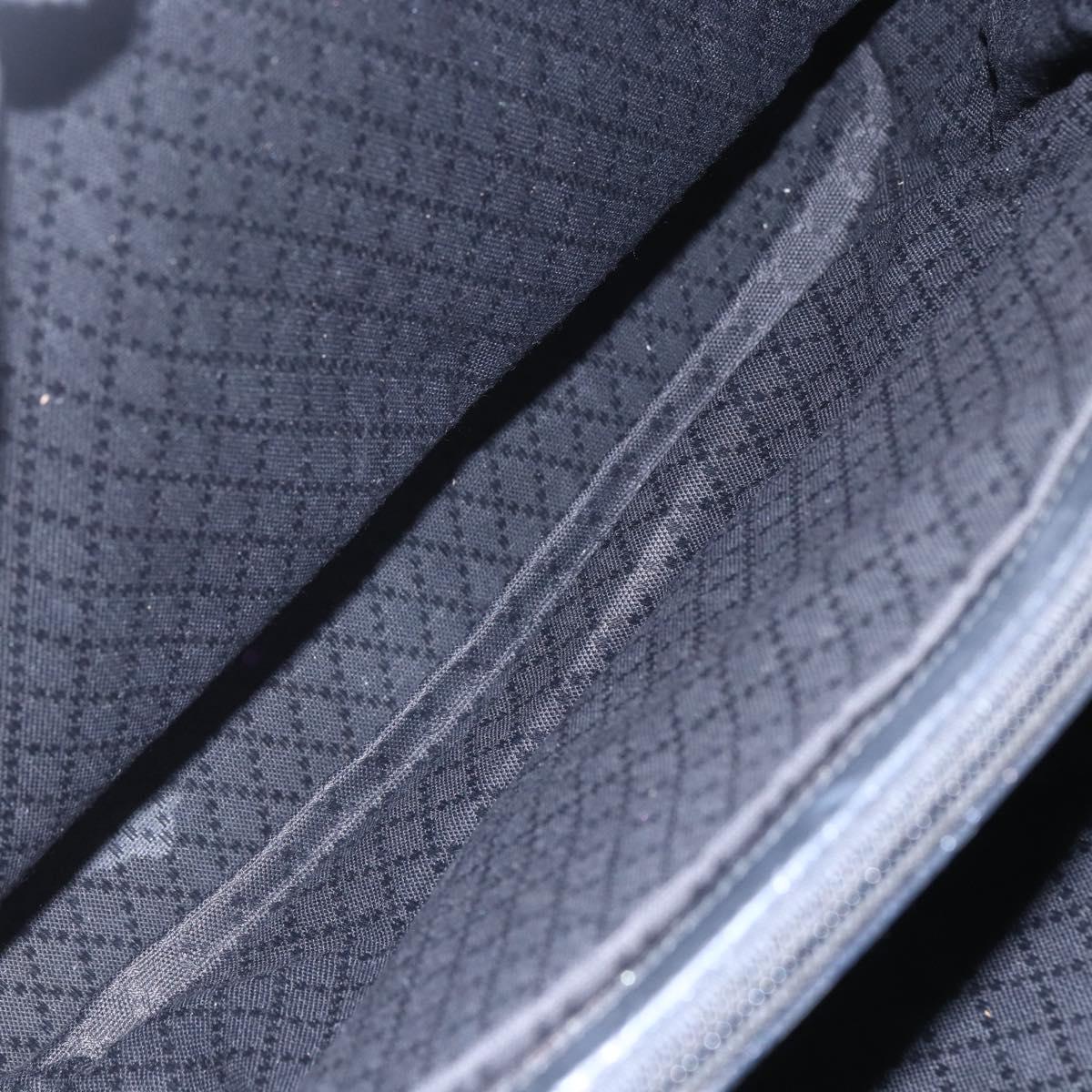 GUCCI Bamboo GG Canvas Hand Bag Black Silver 002 1010 3754 Auth 154446