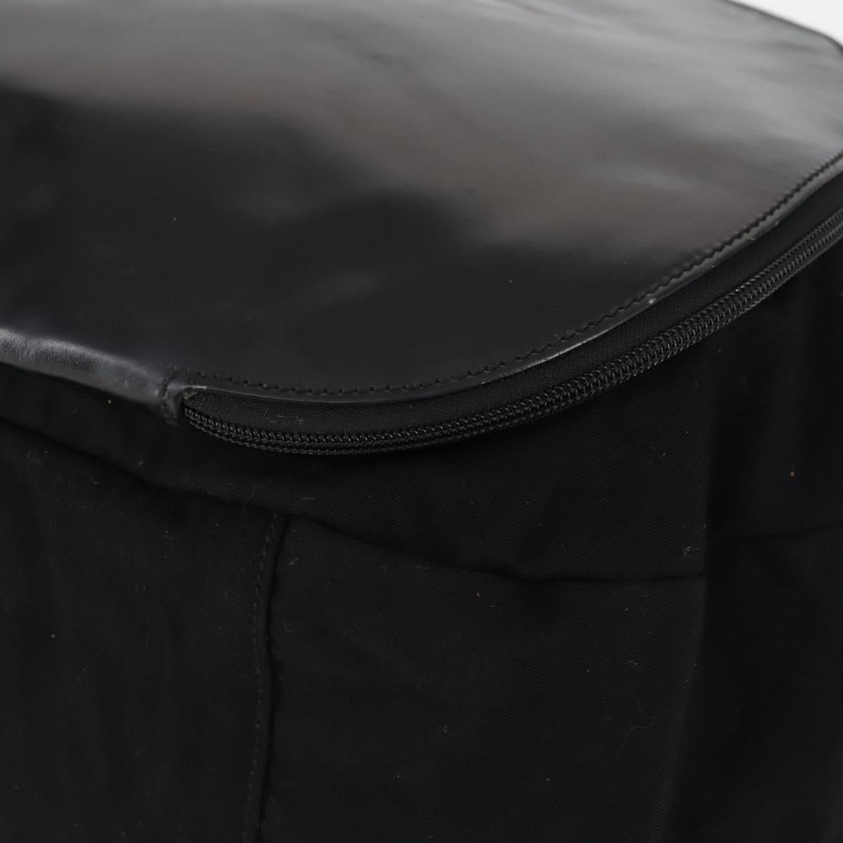 GUCCI Shoulder Bag Canvas Black Silver Auth 154461