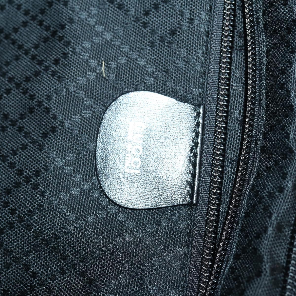 GUCCI Shoulder Bag Canvas Black Silver Auth 154461