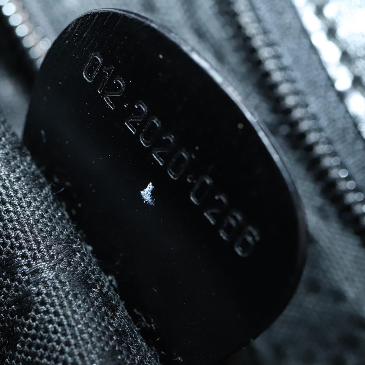 GUCCI Shoulder Bag Canvas Black Silver Auth 154461