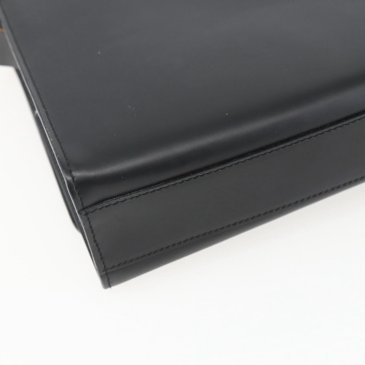 GUCCI Shoulder Bag Leather Black Silver 001 3064 Auth 154471