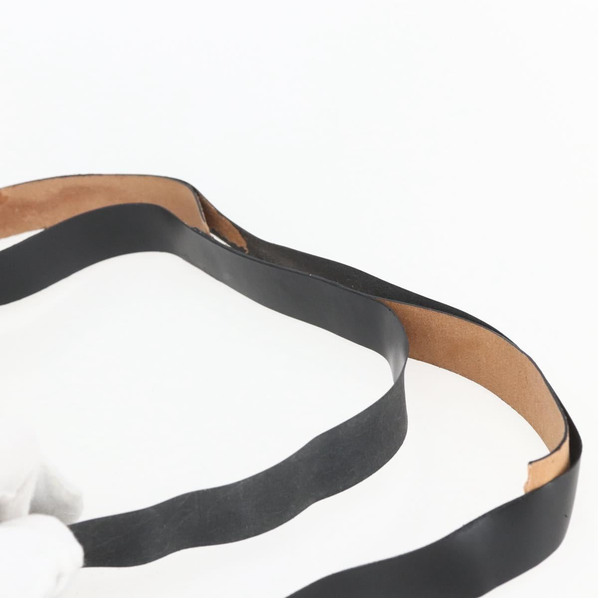 GUCCI Shoulder Bag Leather Black Silver 001 3064 Auth 154471