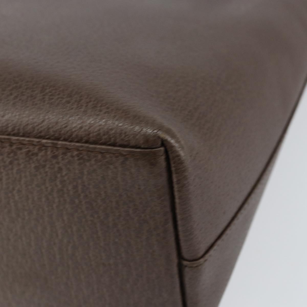 GUCCI Shoulder Bag Leather Brown Gold 002 2058 0480 0 Auth 154473