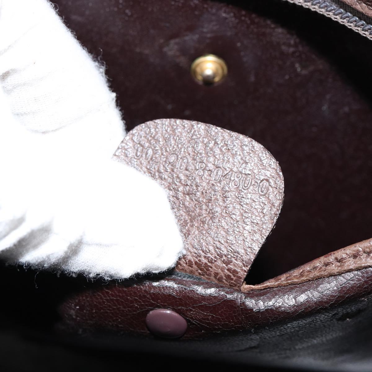 GUCCI Shoulder Bag Leather Brown Gold 002 2058 0480 0 Auth 154473