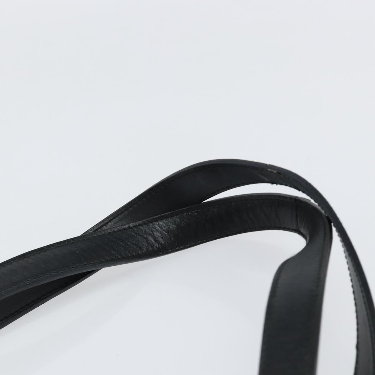 GUCCI Shoulder Bag Leather Black Silver 001 3038 Auth 154474