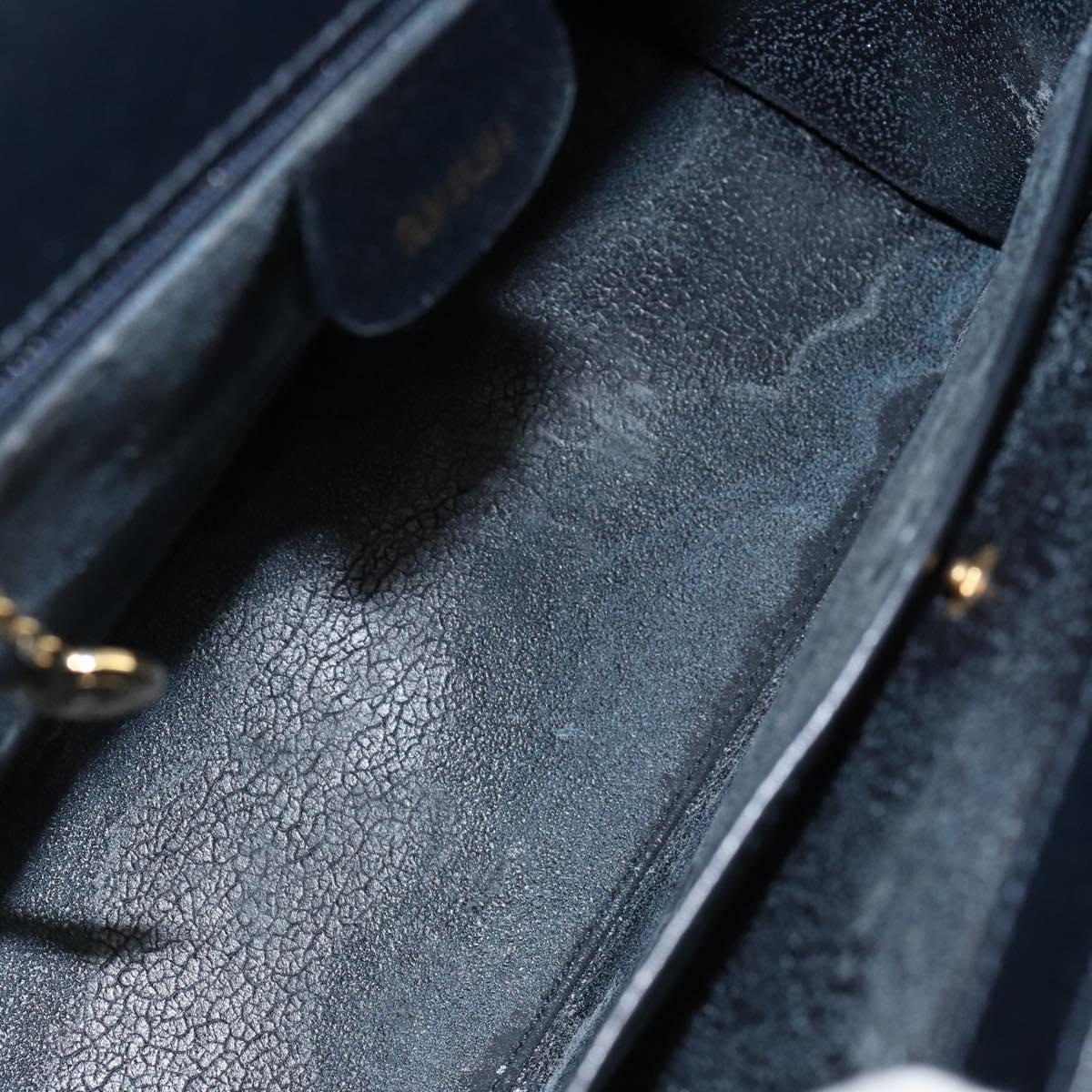 GUCCI Hand Bag Suede Navy Gold 000 2026 0306 Auth 154476