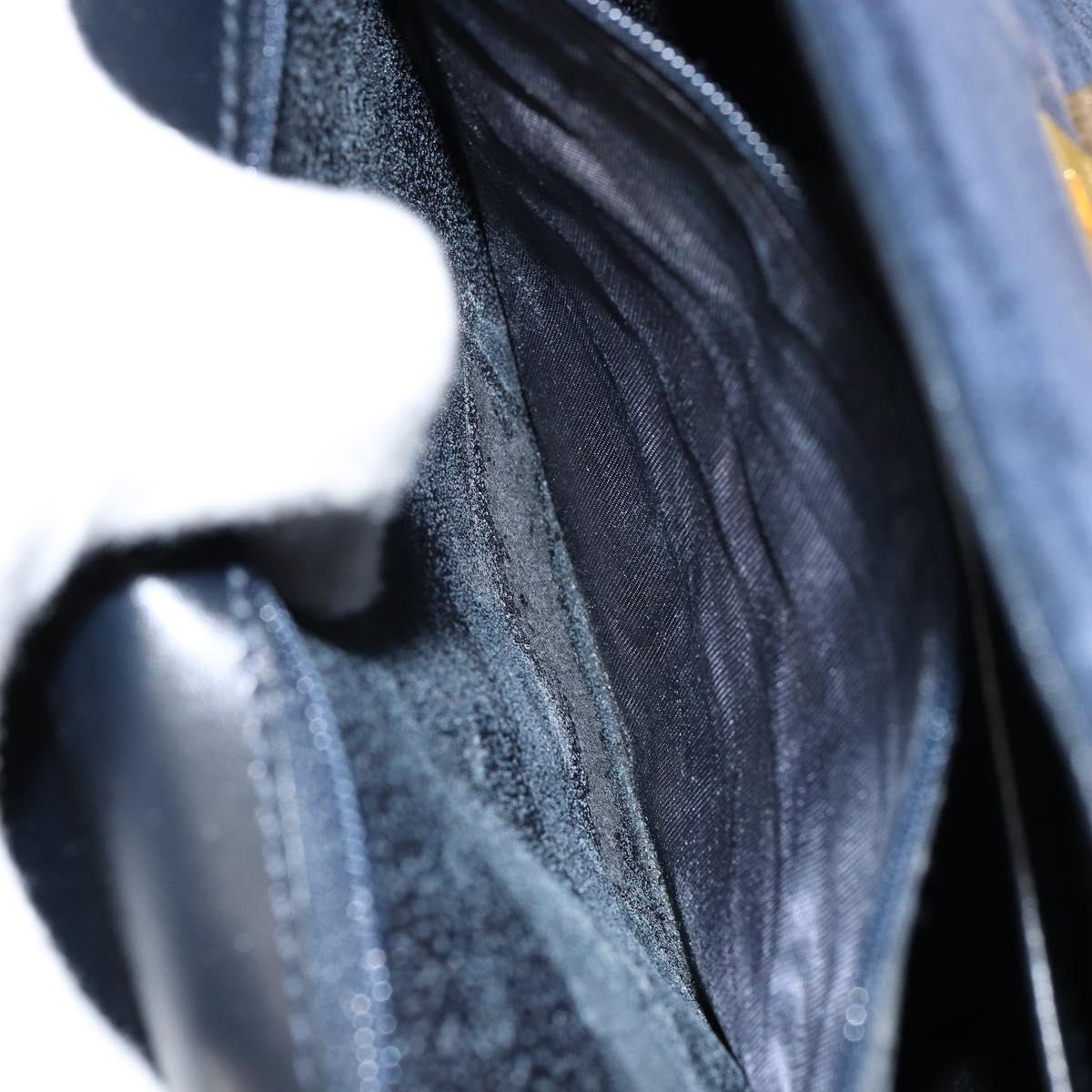 GUCCI Hand Bag Suede Navy Gold 000 2026 0306 Auth 154476