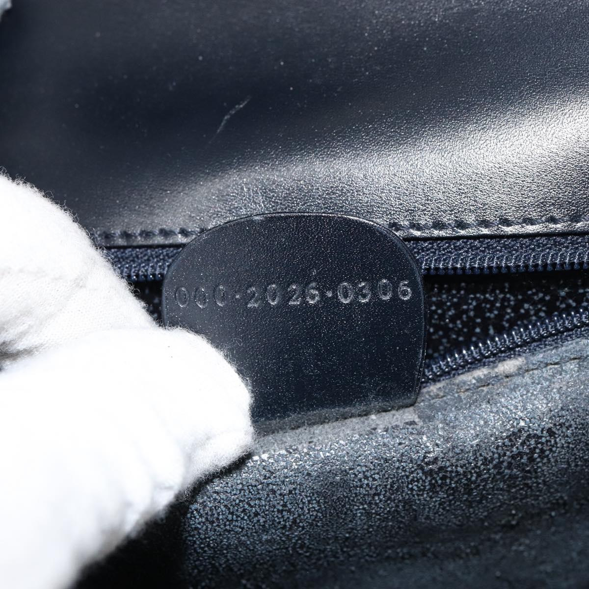 GUCCI Hand Bag Suede Navy Gold 000 2026 0306 Auth 154476