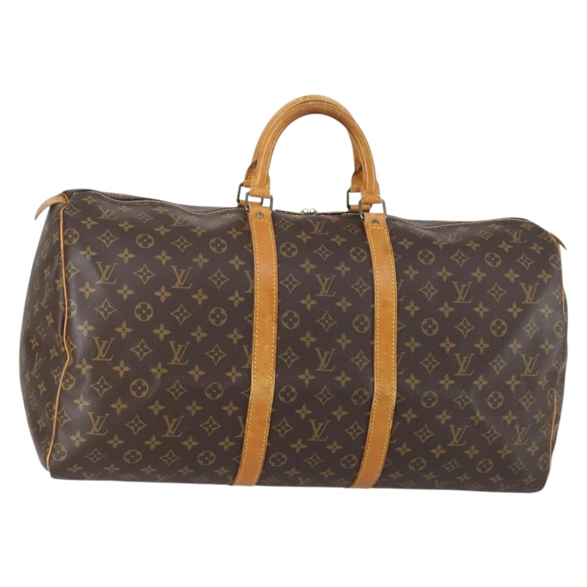LOUIS VUITTON Monogram Keepall 55 Boston Bag M41424 LV Auth 154490