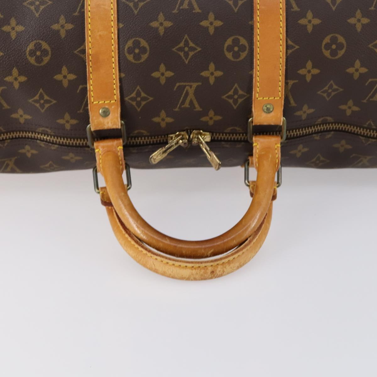 LOUIS VUITTON Monogram Keepall 55 Boston Bag M41424 LV Auth 154490