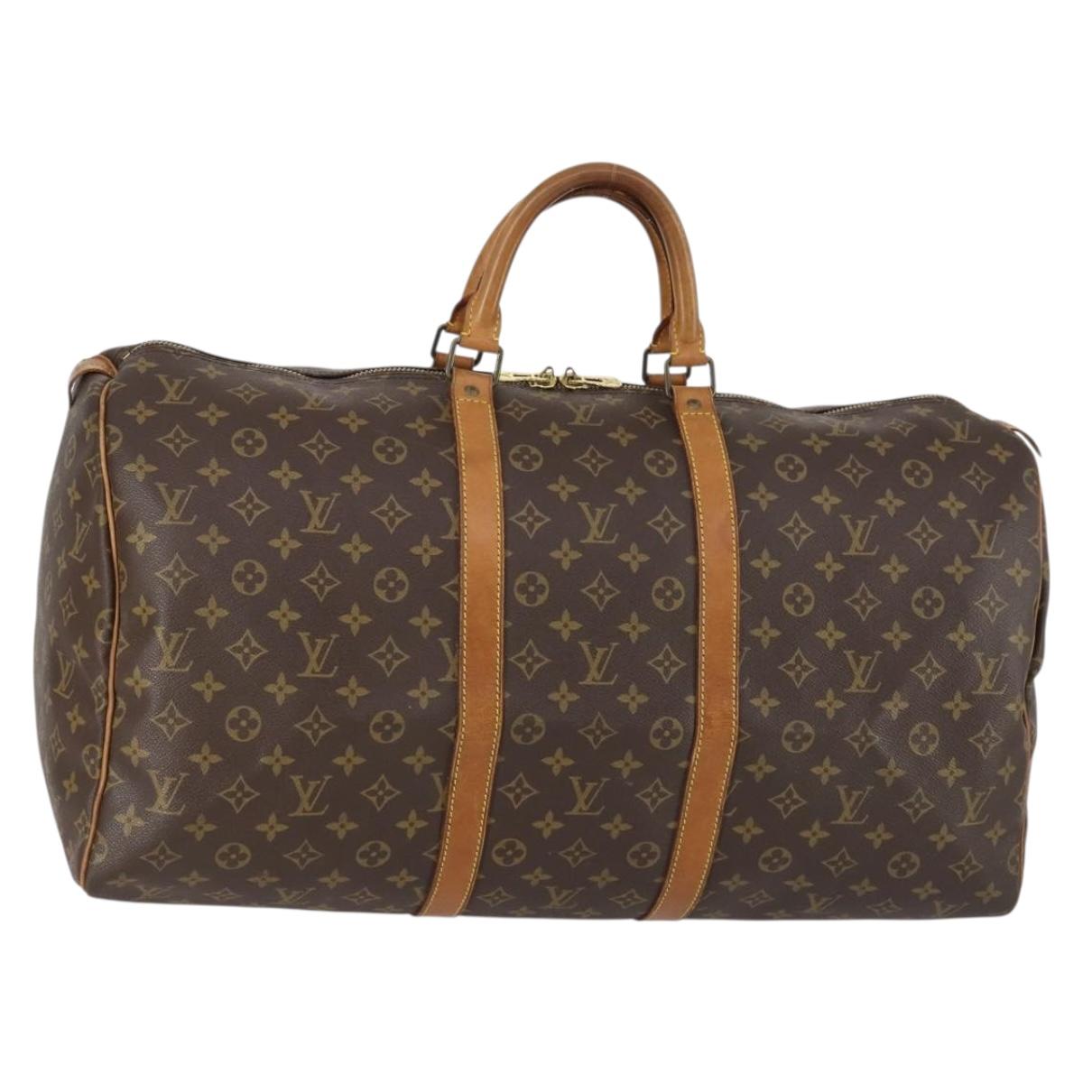 LOUIS VUITTON Monogram Keepall 55 Boston Bag M41424 LV Auth 154491