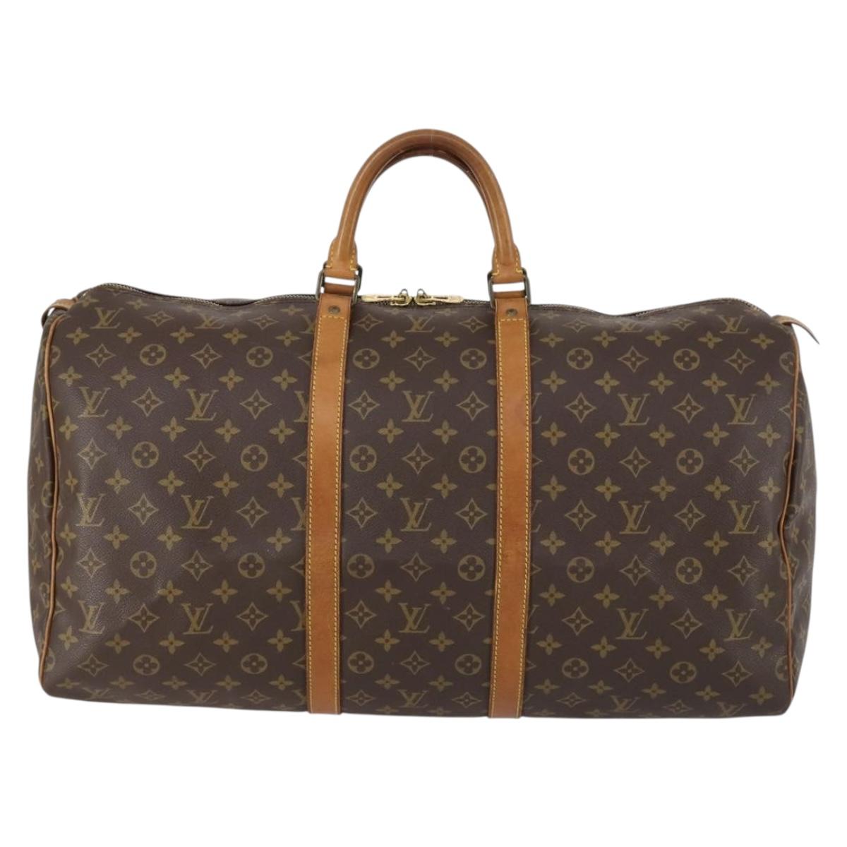 LOUIS VUITTON Monogram Keepall 55 Boston Bag M41424 LV Auth 154491