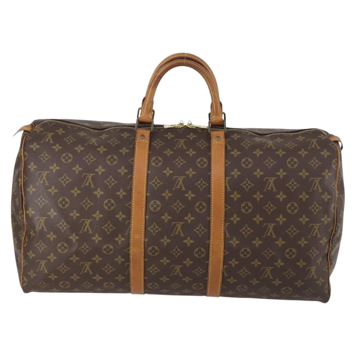 LOUIS VUITTON Monogram Keepall 55 Boston Bag M41424 LV Auth 154491
