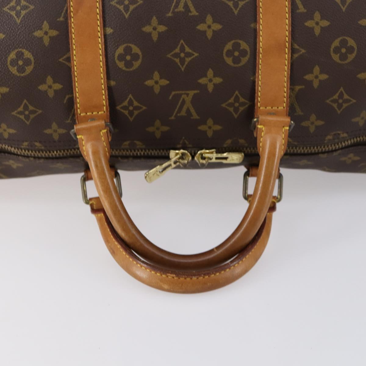 LOUIS VUITTON Monogram Keepall 55 Boston Bag M41424 LV Auth 154491