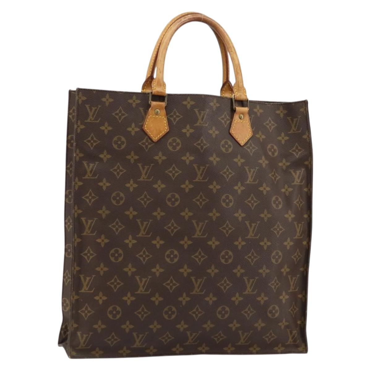 LOUIS VUITTON Monogram Sac Plat Hand Bag M51140 LV Auth 154492