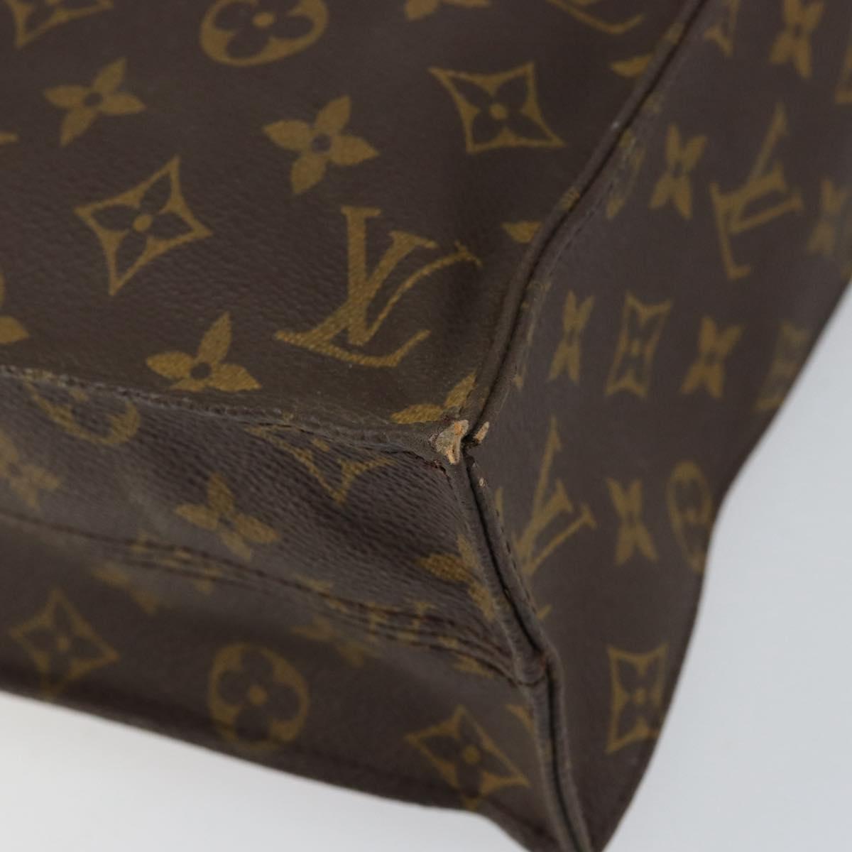 LOUIS VUITTON Monogram Sac Plat Hand Bag M51140 LV Auth 154492