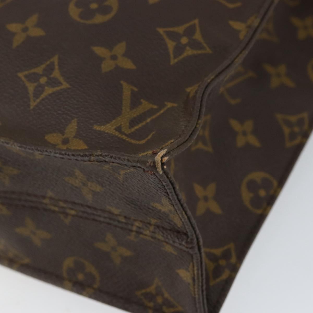 LOUIS VUITTON Monogram Sac Plat Hand Bag M51140 LV Auth 154492