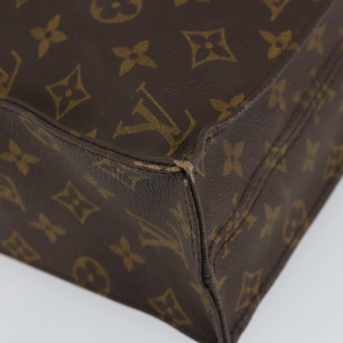 LOUIS VUITTON Monogram Sac Plat Hand Bag M51140 LV Auth 154492