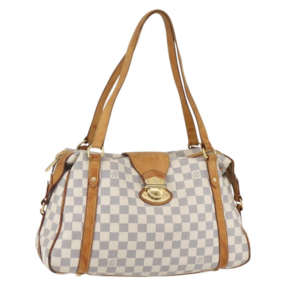 LOUIS VUITTON Damier Azur Stresa PM Tote Bag M51188 LV Auth 154495