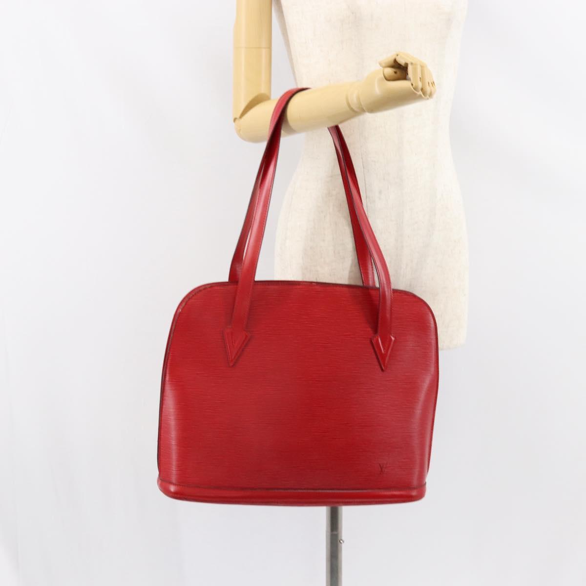 LOUIS VUITTON Epi Lussac Shoulder Bag Red M52287 LV Auth 154497