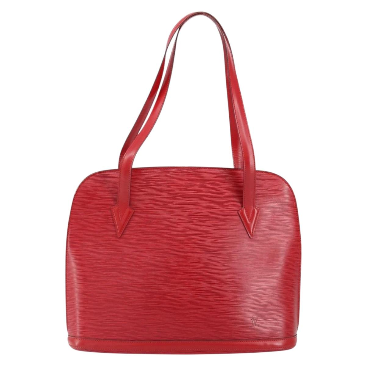 LOUIS VUITTON Epi Lussac Shoulder Bag Red M52287 LV Auth 154497