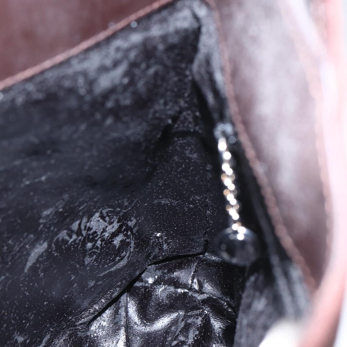 GUCCI Shoulder Bag Suede Brown Silver Auth 154501