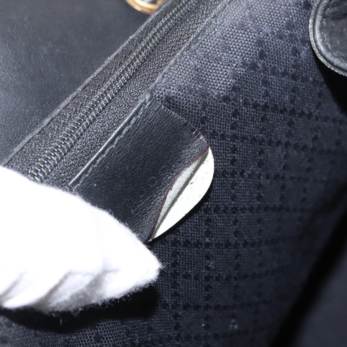 GUCCI Bamboo Backpack Leather Black Gold 003 2058 0016 Auth 154504